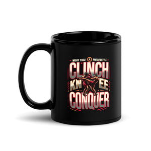 Muay Thai Warrior's Path Coffee Mug: Clinch Knee Conquer