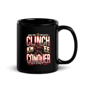 Muay Thai Warrior's Path Coffee Mug: Clinch Knee Conquer