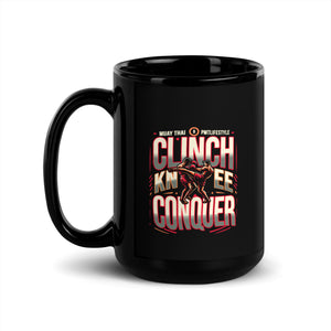 Muay Thai Warrior's Path Coffee Mug: Clinch Knee Conquer