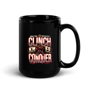Muay Thai Warrior's Path Coffee Mug: Clinch Knee Conquer