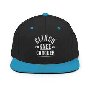 Clinch Knee Conquer: Vintage Muay Thai Warrior Path Embroidered Snapback