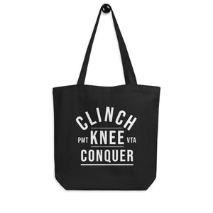 Clinch Knee Conquer: Vintage Muay Thai Warrior Path Tote Bag