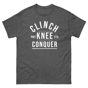Clinch Knee Conquer: Vintage Muay Thai Warrior Path Shirt