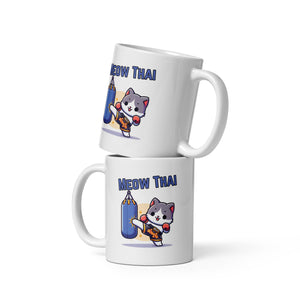 Meow Thai Champion Cute Cat & Martial Arts Mug