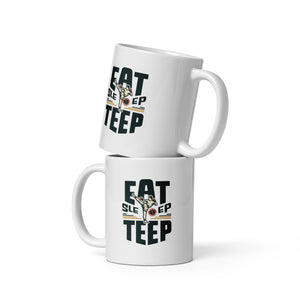 Muay Thai Daily Grind Coffee Mug: Eat Sleep Teep Edition