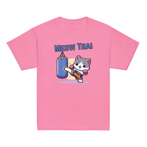 Kids Meow Thai Champion Cute Cat & Martial Arts Shirt