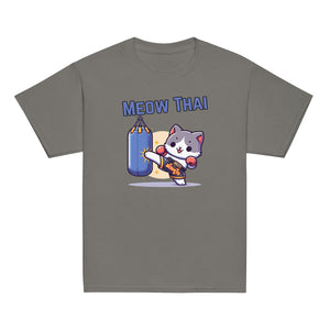 Kids Meow Thai Champion Cute Cat & Martial Arts Shirt