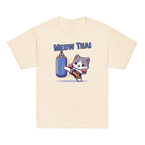 Kids Meow Thai Champion Cute Cat & Martial Arts Shirt