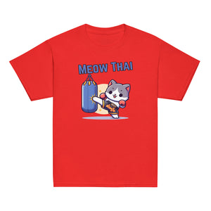 Kids Meow Thai Champion Cute Cat & Martial Arts Shirt