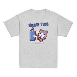 Kids Meow Thai Champion Cute Cat & Martial Arts Shirt